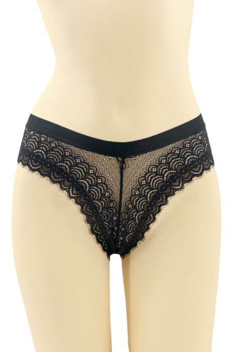 Chiloti brazilieni cu dantela brodata si funda CT-Q8150negru [1]