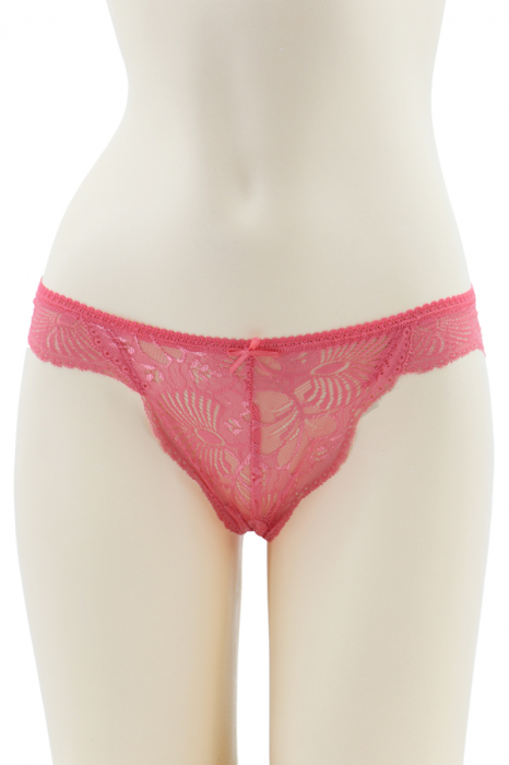 Chiloti brazilieni cu dantela si fundita 89426roz [1]