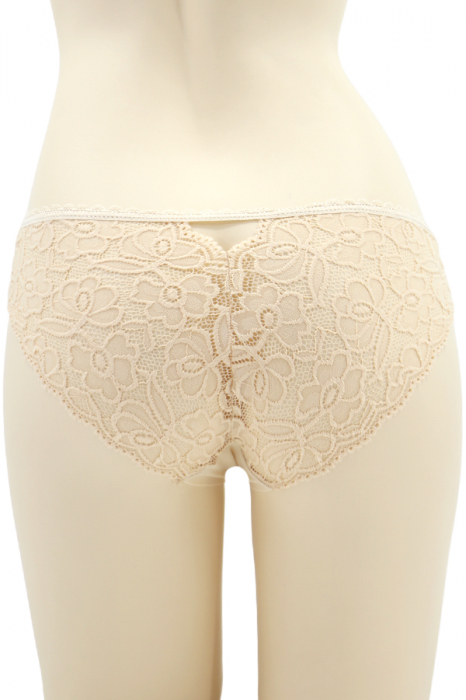 Chiloti clasici cu broderie 3KT616bej [2]