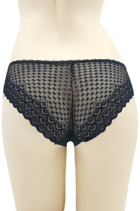 Chiloti clasici cu broderie 3KT616negru [2]