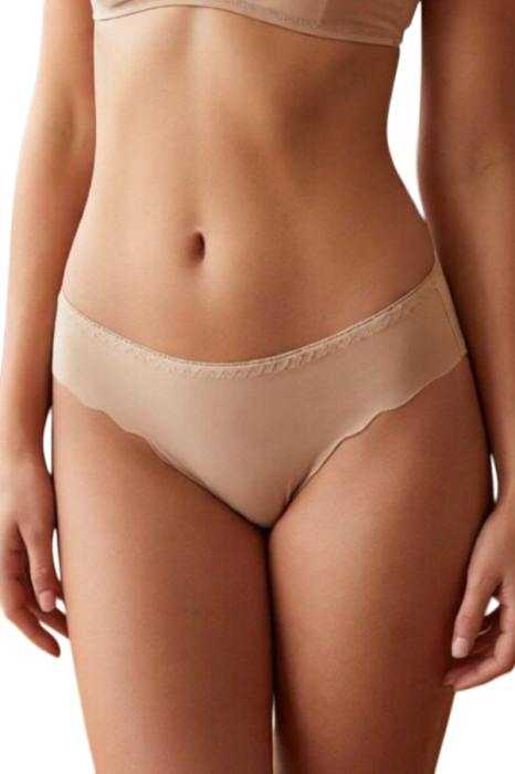 Chiloti clasici lycra cu insertii dantela TANG-A4372bej [5]