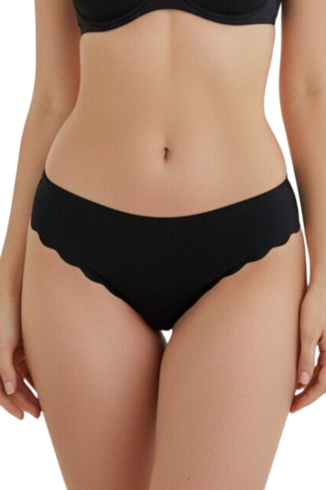 Chiloti clasici lycra cu insertii dantela TANG-A4372negru [5]