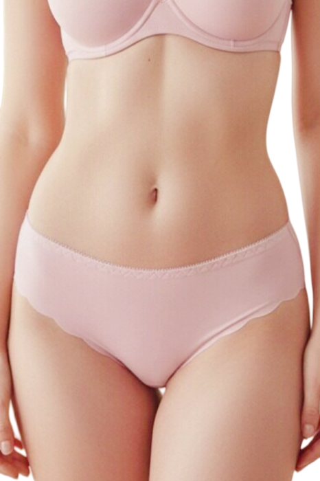 Chiloti clasici lycra cu insertii dantela TANG-A4372roz deschis [4]