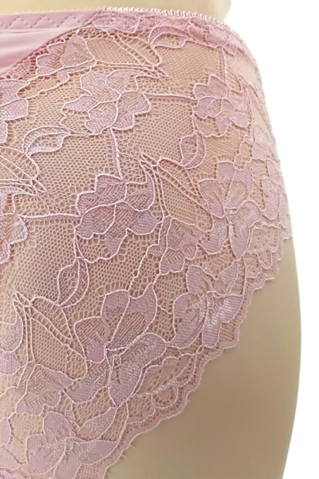 Chiloti clasici lycra cu insertii dantela TANG-A4372roz inchis [3]