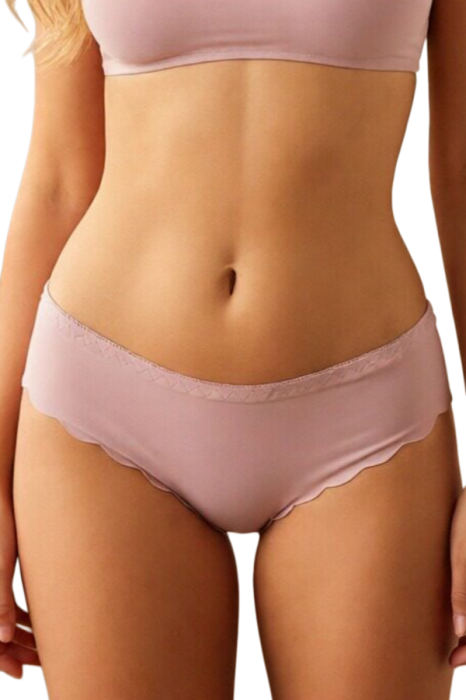 Chiloti clasici lycra cu insertii dantela TANG-A4372roz inchis [5]