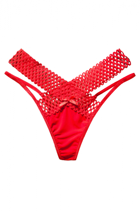 Chiloti sexy brazilieni cu funda si benzi elastice LH2282rosu [1]