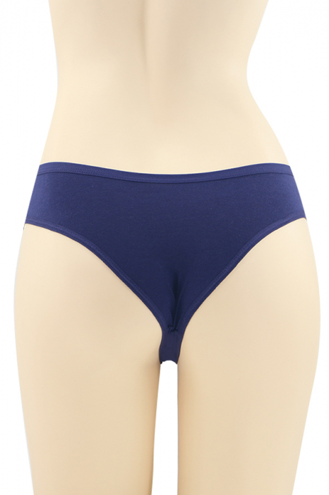 Chiloti sexy brazilieni, model cu broderie fluture DZK-X1570bleumarin [2]