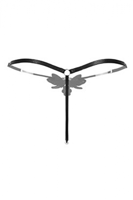 Chiloti sexy tanga decupati, accesorizati cu margele LH2146 [2]