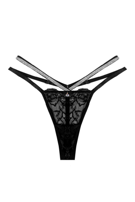 Chiloti sexy tanga cu dantela, efect sclipitor H0015 [4]