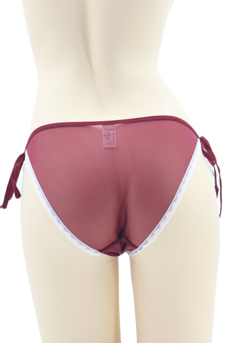 Chiloti sexy transparenti cu insertii dantela si snur reglabil MFF1036B [2]