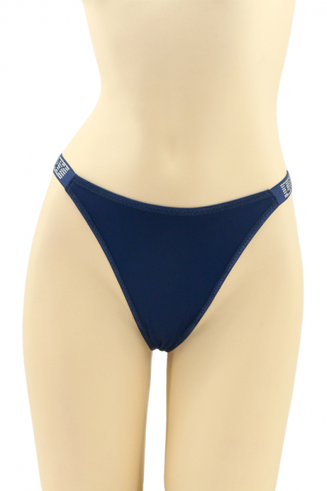 Chiloti tanga cu aplicatii decorative MG-H10017bleumarin [1]