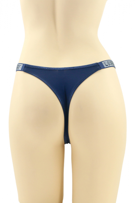 Chiloti tanga cu aplicatii decorative MG-H10017bleumarin [2]