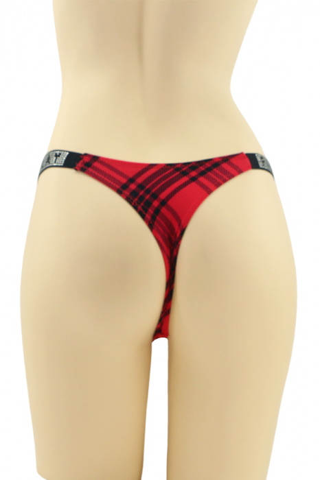 Chiloti tanga cu aplicatii decorative MG-P3350rosu [2]