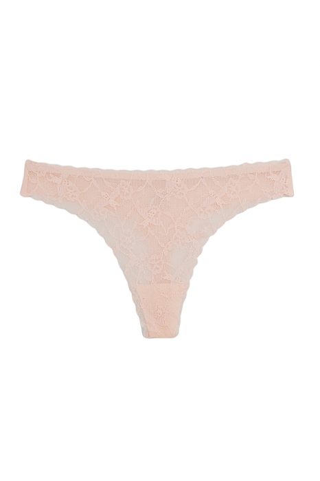 Chiloti tanga cu dantela brodata A1245roz [4]