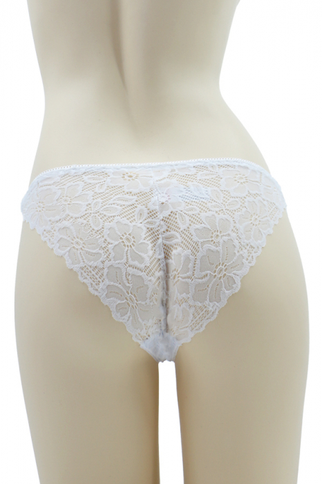 Chiloti brazilieni din dantela 1301alb [2]