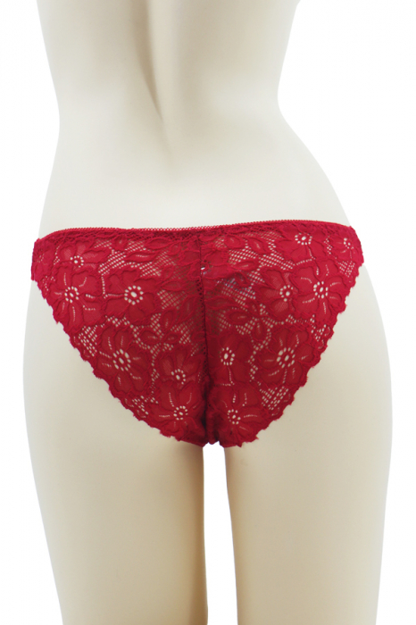 Chiloti brazilieni din dantela 1301visiniu [2]