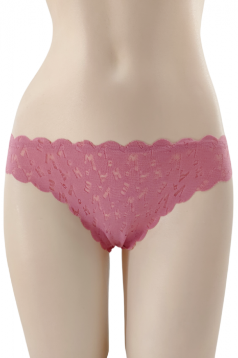 Chiloti tanga cu textura fina A1256roz [1]