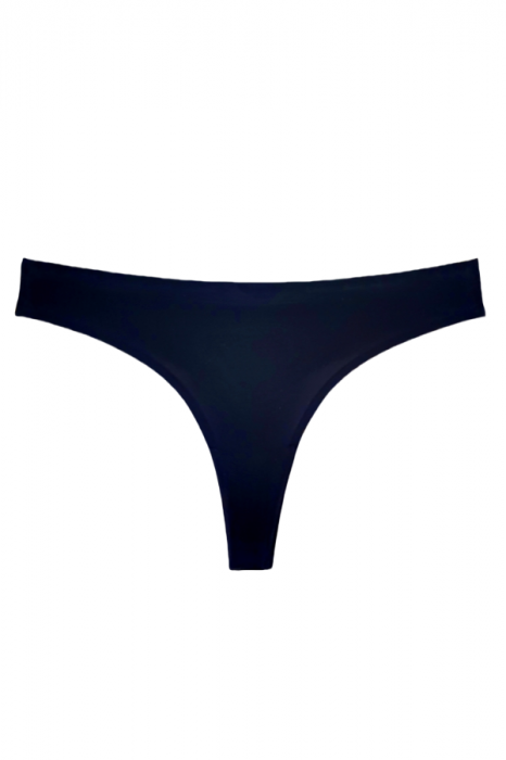 Chiloti tanga cu textura fina A1431negru [1]