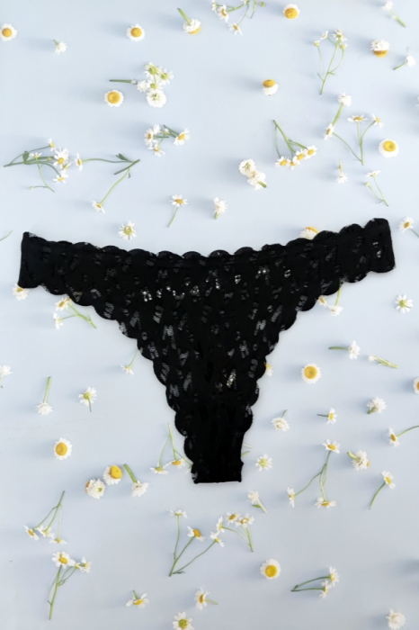 Chiloti tanga cu textura fina A1256negru [3]