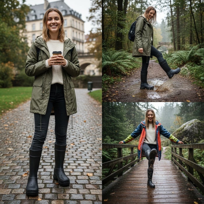 Cizme de ploaie impermeabile CO530negru [7]