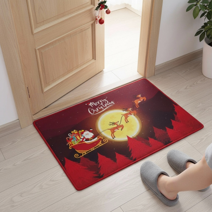 Covoras decorativ pentru intrare, model Craciun 6220-6 [6]