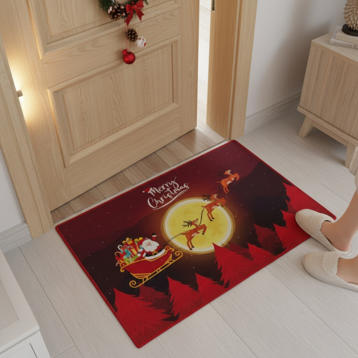 Covoras decorativ pentru intrare, model Craciun 6220-6 [1]