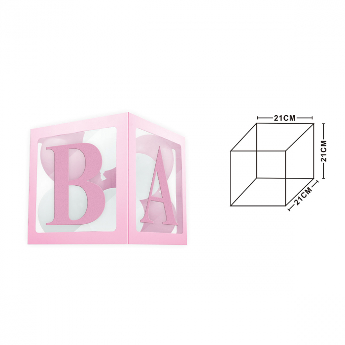 Cutie transparenta pentru baloane ' Baby ' 21 x 21 cm QT8058 [2]