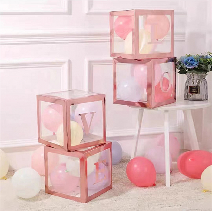 Cutie transparenta pentru baloane ' Love ' 21 x 21 cm QT9442 [3]