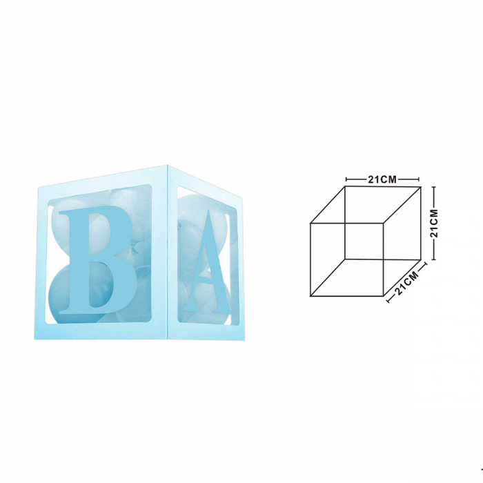 Cutie transparenta pentru baloane ' Baby ' 21 x 21 cm QT8059 [2]