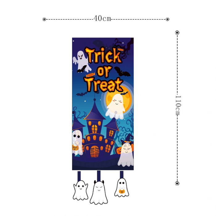 Decoratiune usa/perete pentru Halloween ' Trick or Treat ' 40 x 110 cm 6220-23 [2]