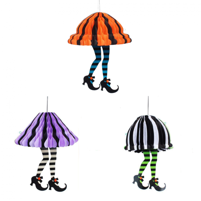 Decoratiune Eventy pentru Halloween picioare vrajitoare set 3 buc B1-1118-7/8/9 [5]