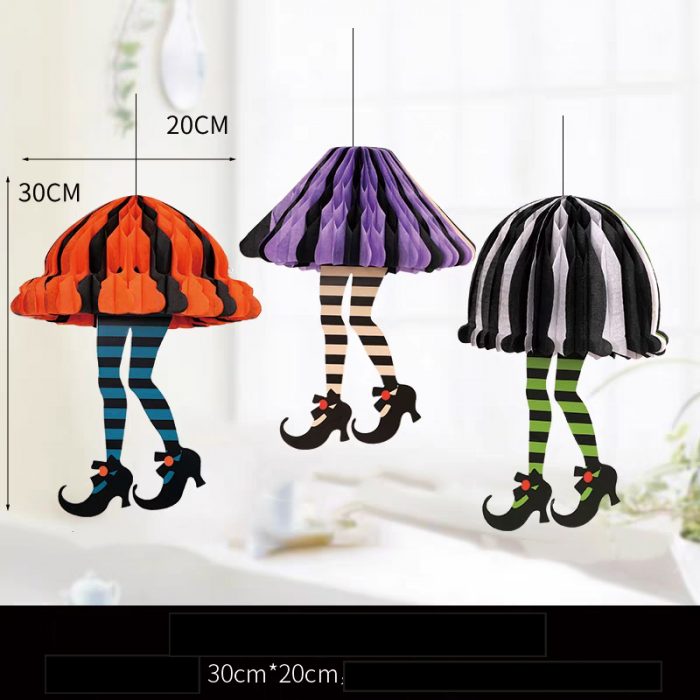 Decoratiune Eventy pentru Halloween picioare vrajitoare set 3 buc B1-1118-7/8/9 [3]
