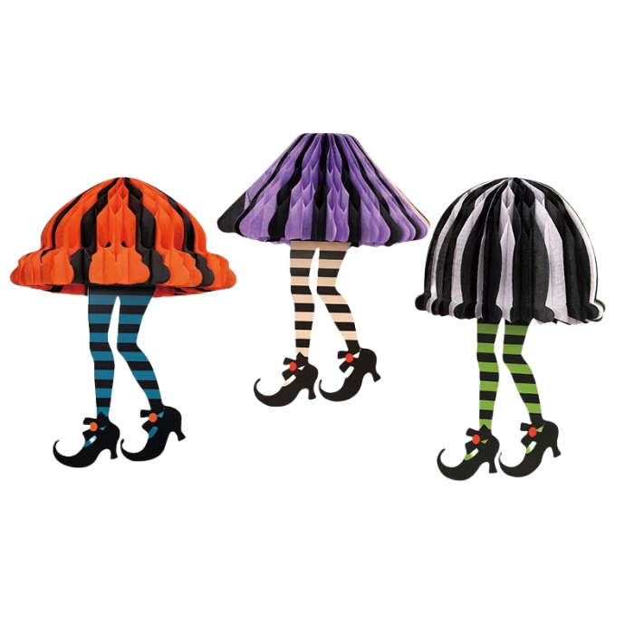 Decoratiune Eventy pentru Halloween picioare vrajitoare set 3 buc B1-1118-7/8/9 [1]