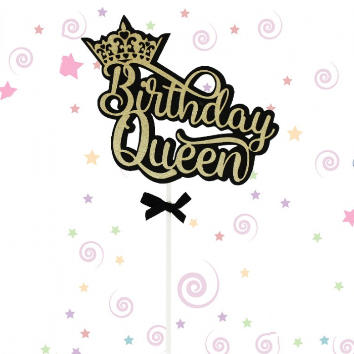 Decoratiune pentru tort ' Birthday Queen ' 061538 [1]