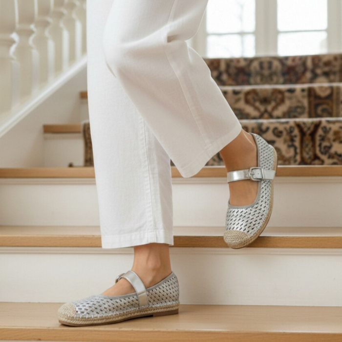 Espadrile N25-1765argintiu [6]