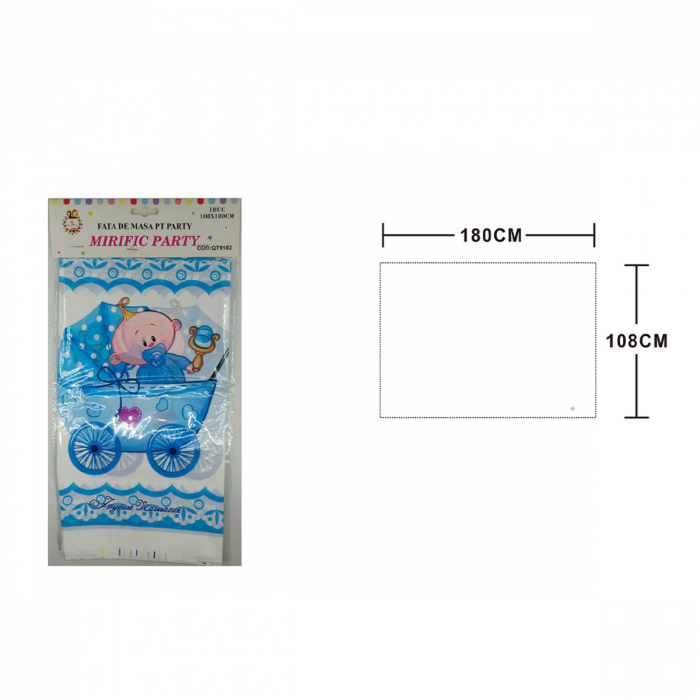 Fata de masa pentru petrecere carucior bebe 180 x 108 cm QT9182 [2]