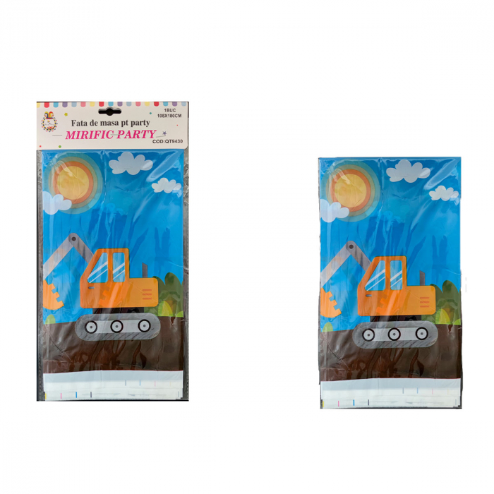 Fata de masa pentru petrecere excavator 180 x 108 cm QT9430 [2]