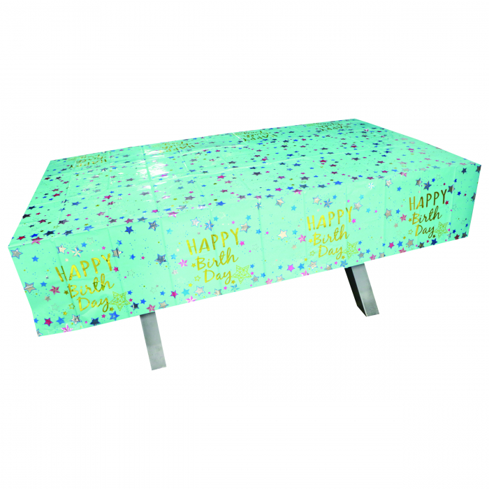 Fata de masa pentru petrecere ' Happy Birthday ' 183 x 137 cm 2260-13albastru [2]