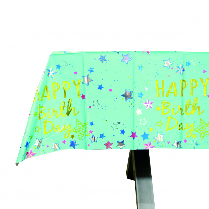 Fata de masa pentru petrecere ' Happy Birthday ' 183 x 137 cm 2260-13albastru [3]