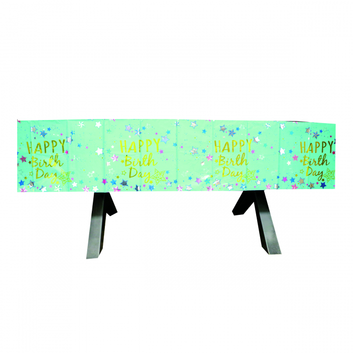 Fata de masa pentru petrecere ' Happy Birthday ' 183 x 137 cm 2260-13albastru [1]