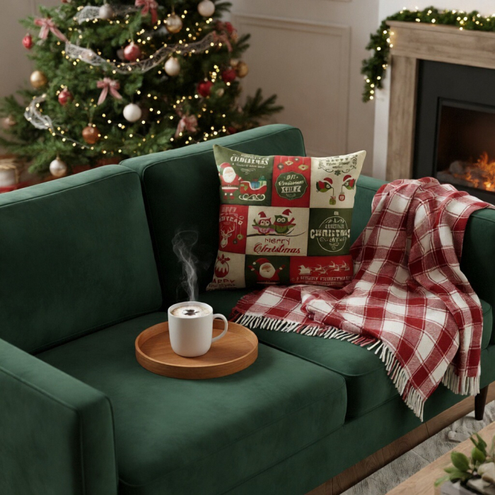 Fata de perna, model Craciun 45 x 45 cm 6220-26 [13]