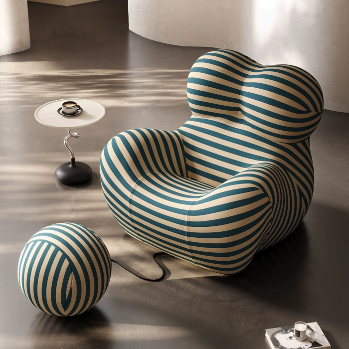 Fotoliu premium cu forma curbata si interior din spuma S0F006verde [2]