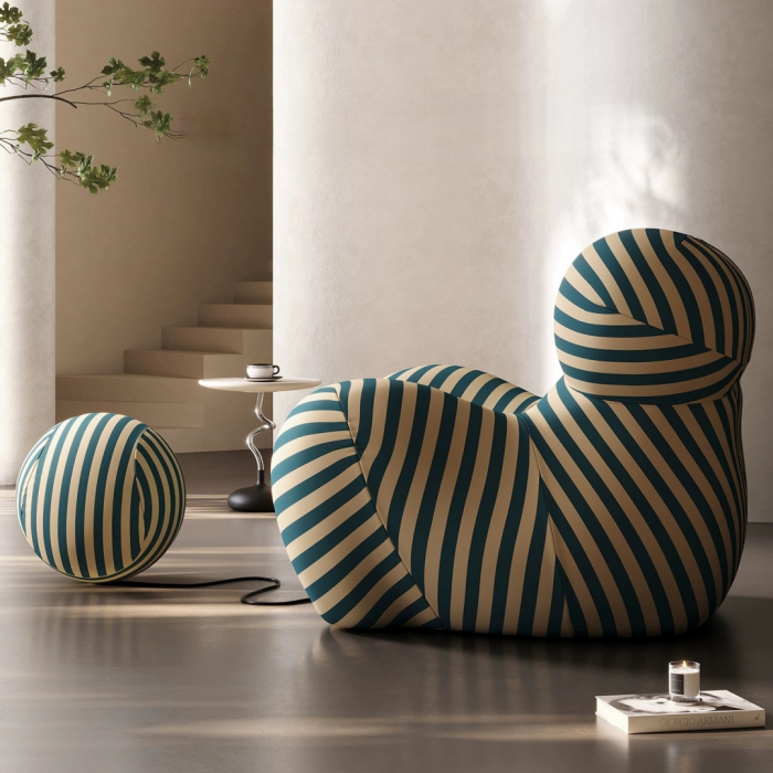 Fotoliu premium cu forma curbata si interior din spuma S0F006verde [3]