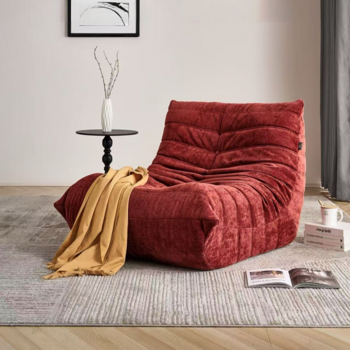 Fotoliu premium tip puf si interior din spuma cu memorie S0F007visiniu [2]