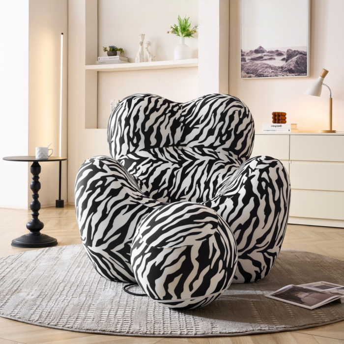 Fotoliu premium cu forma curbata si interior din spuma S0F006zebra [5]