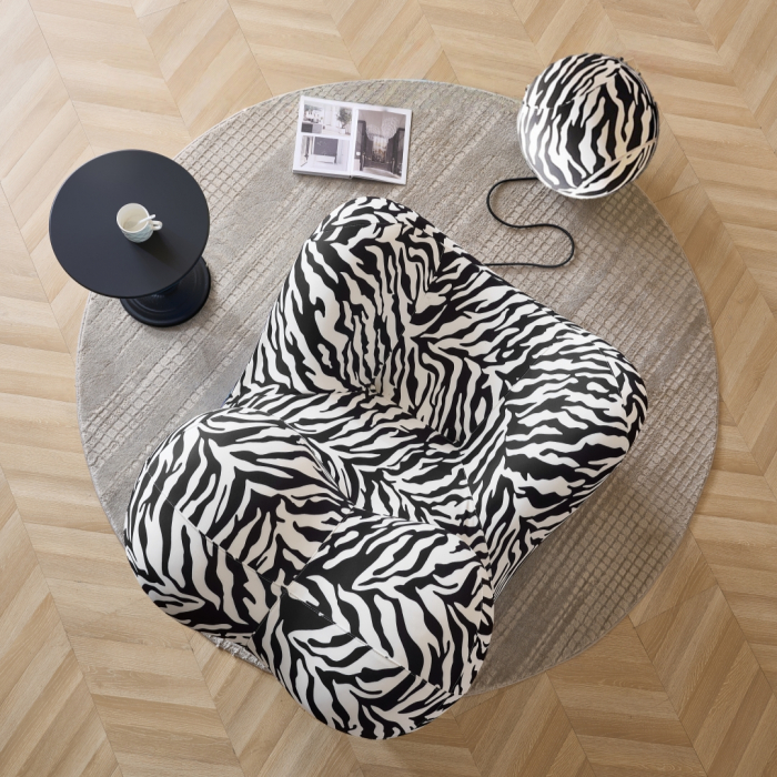 Fotoliu premium cu forma curbata si interior din spuma S0F006zebra [4]