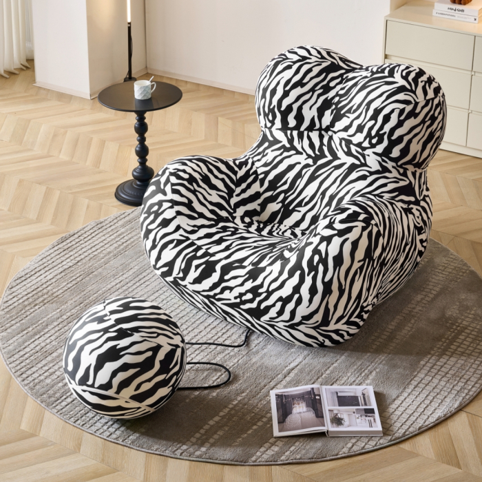 Fotoliu premium cu forma curbata si interior din spuma S0F006zebra [3]
