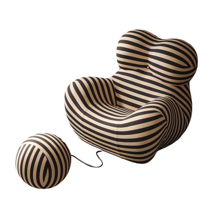 Fotoliu premium cu forma curbata si interior din spuma S0F006maro [1]