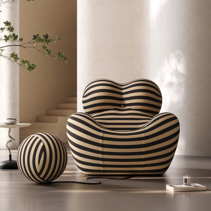Fotoliu premium cu forma curbata si interior din spuma S0F006maro [5]