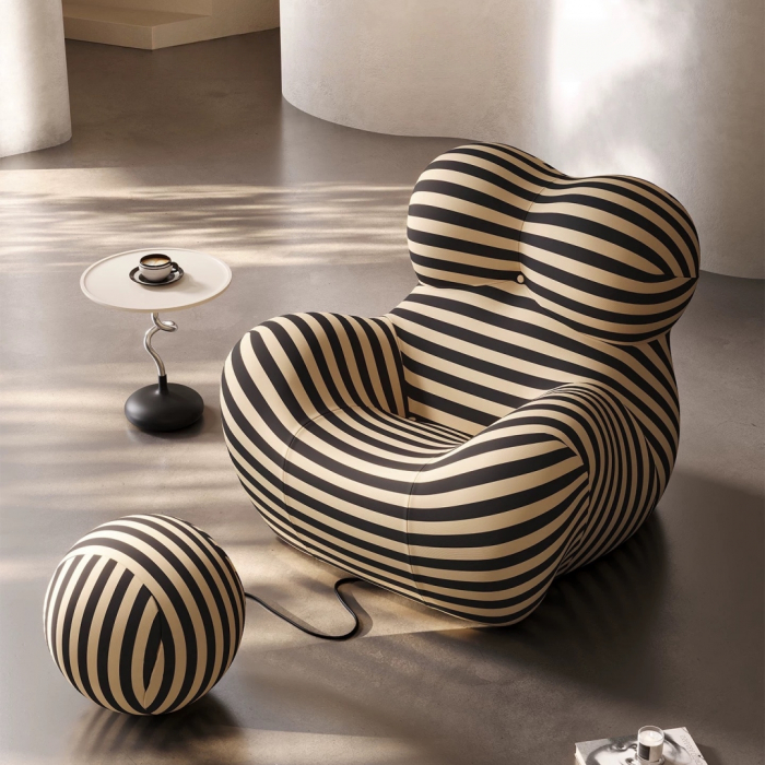 Fotoliu premium cu forma curbata si interior din spuma S0F006maro [2]